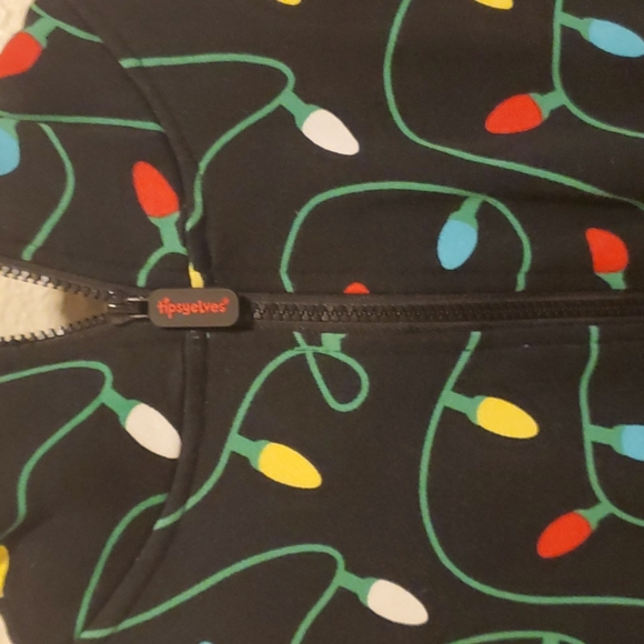 TipsyElves christmas string of lights onesie - Picture 3 of 12